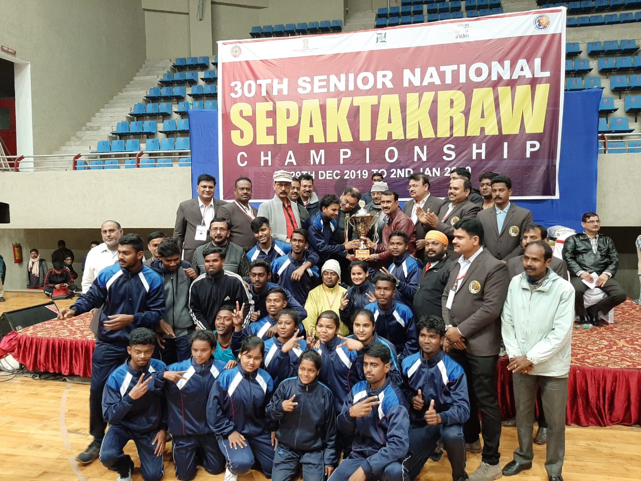 The 30th senior National sepaktakra Championship concluded with gold to Jharkhand in double event